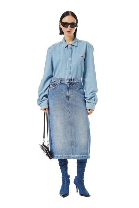 ミディアム ブルー De-ronny ペンシル スカート ディーゼル