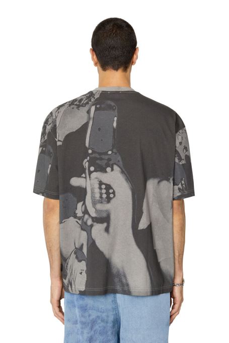 グレーのディーゼル T-ウォッシュ-f7