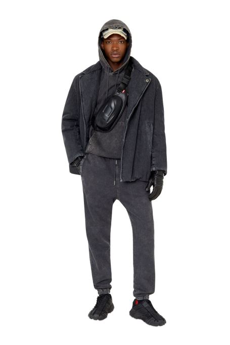 ブラック/ダークグレー D-lab トラックデニム 069ze テーパードディーゼル