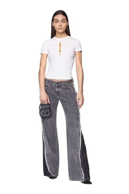 ディーゼル T-vazy ホワイト/イエロー