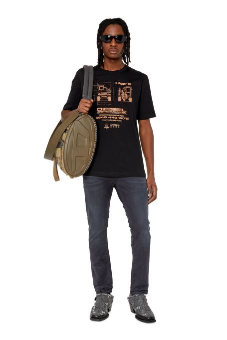 Krooley Joggjeans 068cq テーパード ディーゼル ブラック/ダークグレー