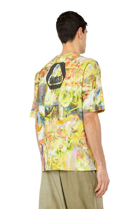 ホワイト/イエロー ディーゼル T-wash-g8