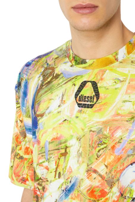 ホワイト/イエロー ディーゼル T-wash-g8