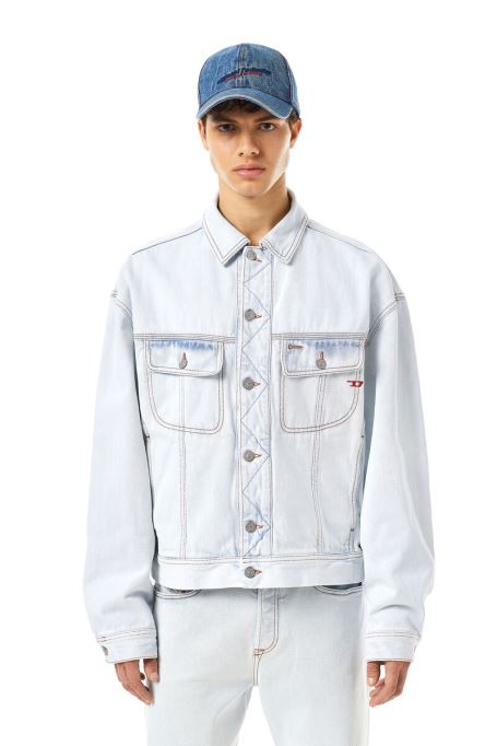 ディーゼル D-リロ トラッカー ジャケット ライトブルー