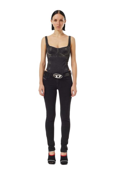 ブラック/ダークグレー 2018 Slandy-low Z69vw スーパースキニー ジーンズ ディーゼル