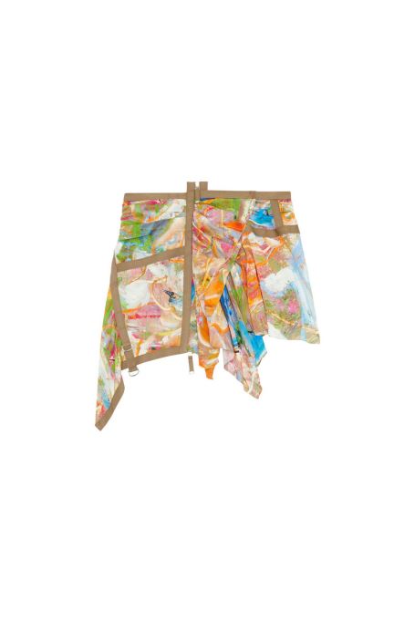 ディーゼル オーディアンタ プリント ブラウン/レッド