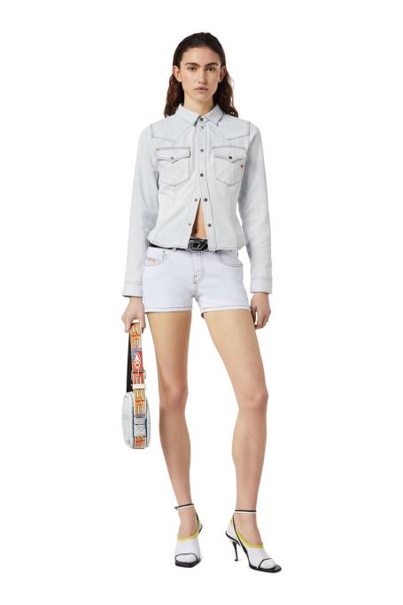 ライトブルー ディーゼル デリン ウエスタンシャツ