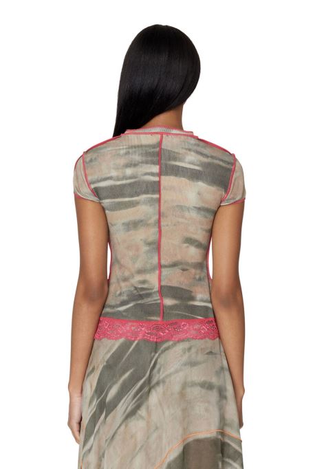 ディーゼル T-タイン ベージュ/グリーン