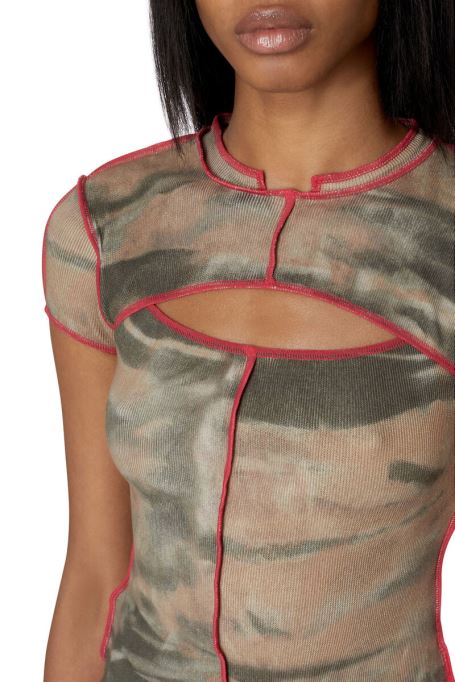 ディーゼル T-タイン ベージュ/グリーン