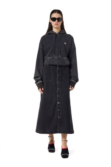 De-albus-l A-line ロングスカート ディーゼルブラック/ダークグレー