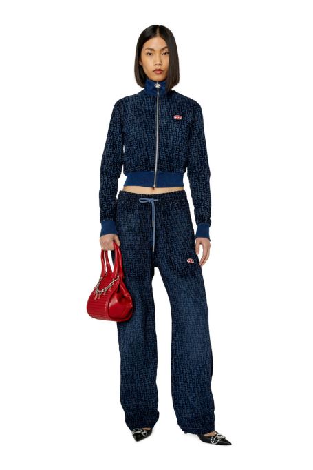 D-emy トラック デニム スウェットシャツ ディーゼル ダークブルー