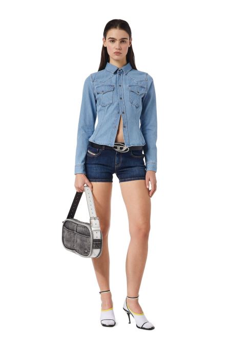 ミディアムブルーデリン ウエスタンシャツ ディーゼル