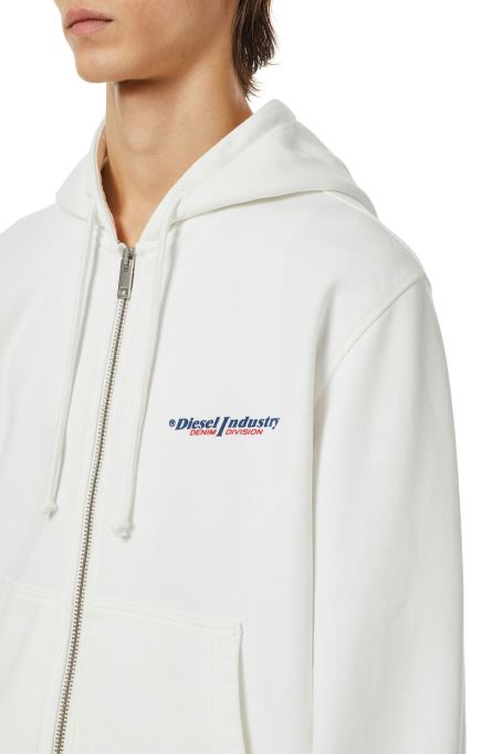 ディーゼル S-ginn-hood-zip-ind ホワイト