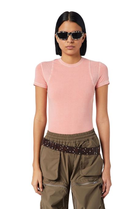 ディーゼル T-スカイリブ ピンク