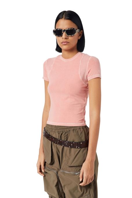 ディーゼル T-スカイリブ ピンク