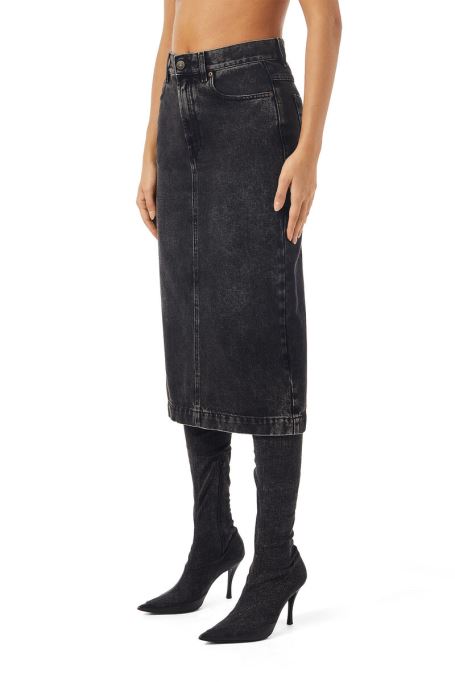 ブラック/ダークグレー De-ronny ペンシルスカート ディーゼル