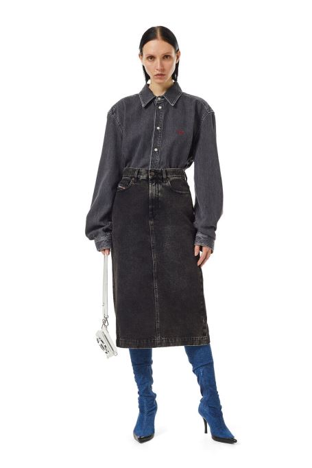 ディーゼル・デ・ロニー ペンシル スカート ブラック/ダークグレー