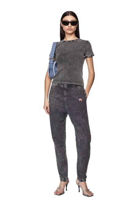 ブラック/ダークグレー D-lab トラックデニム 069zf テーパードディーゼル