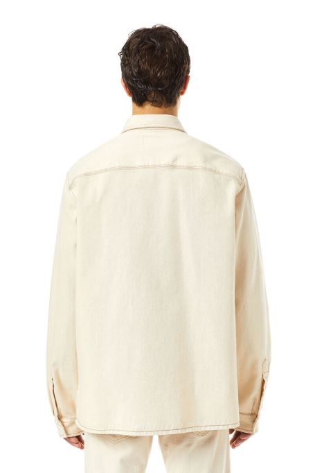 ディーゼル D-hor ワークウェア シャツ、ホワイト