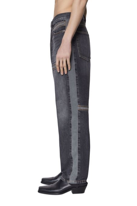 ディーゼル D-マンド 09d15 ストレート ブラックジーンズ/ダークグレー