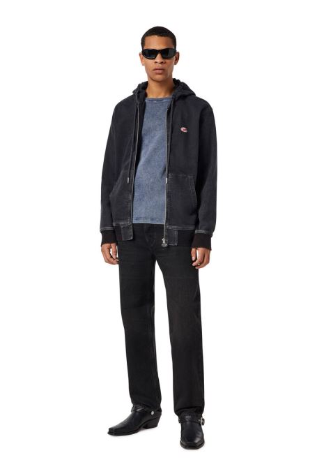 D-gir トラック デニム パーカー ディーゼル ブラック/ダークグレー