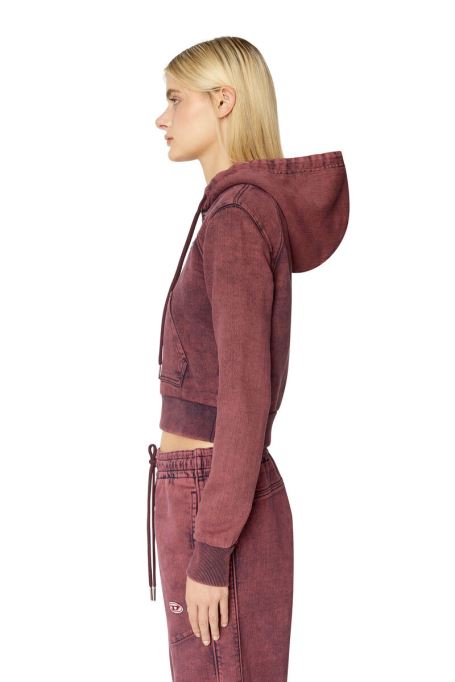 D-angy トラック デニム パーカー ディーゼル レッド