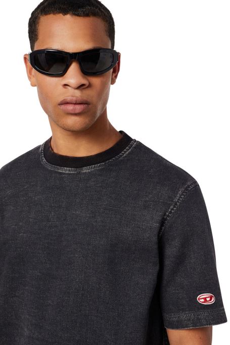 ブラック/グレーダーク D-biggor トラック デニム Tシャツ ディーゼル