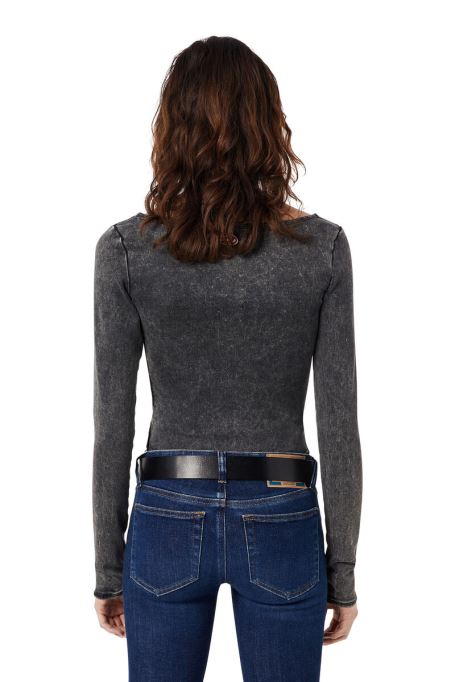 D-cho トラック デニム ボディスーツ ディーゼル ダークブルー