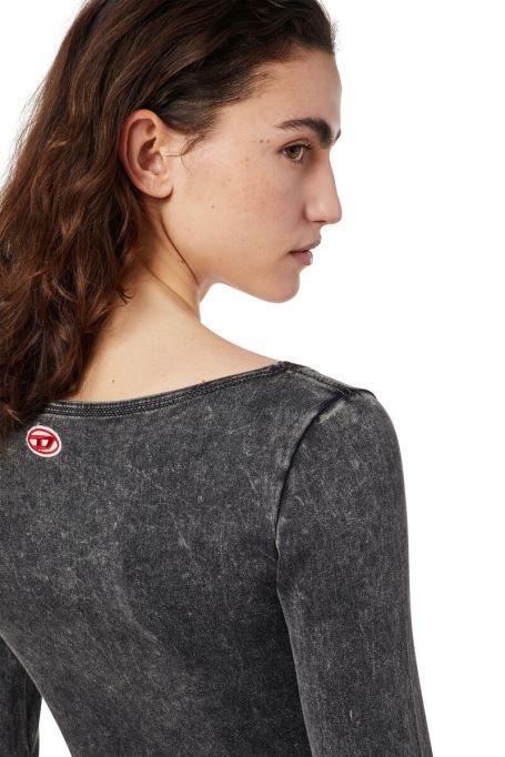 D-cho トラック デニム ボディスーツ ディーゼル ダークブルー