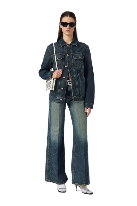 ディーゼル D-ライリー トラッカー ジャケット ダークブルー