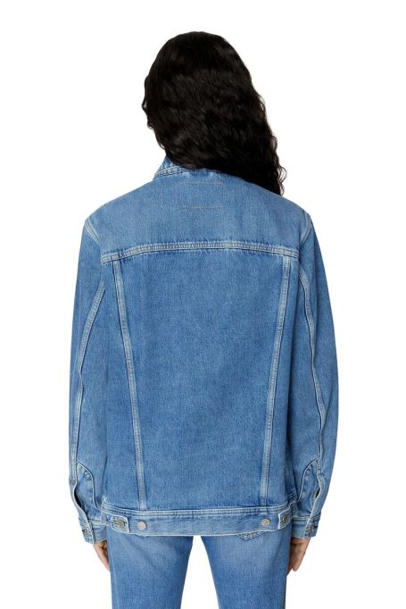 ディーゼル D-ライリー トラッカー ジャケット、ミディアム ブルー