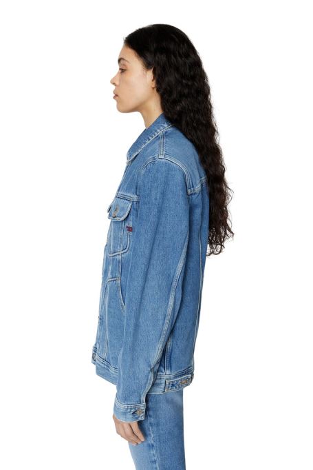 ディーゼル D-ライリー トラッカー ジャケット、ミディアム ブルー