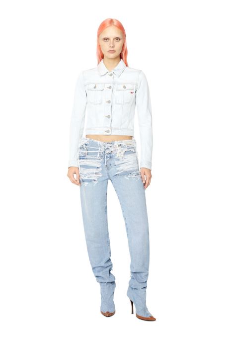 デススリム トラッカー ジャケット ディーゼル ライトブルー