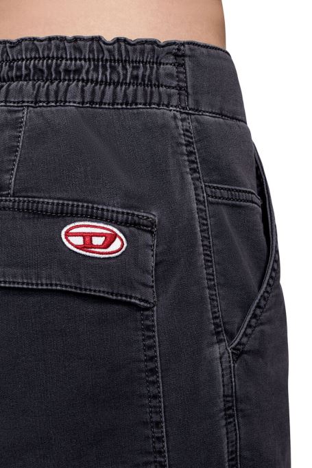 ブラック/ダークグレー D-krooley ジョグジーンズ カーゴショーツ ディーゼル