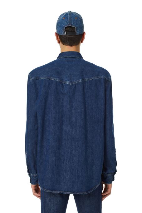 ディーゼル ダークブルー D-ocean ウエスタンシャツ