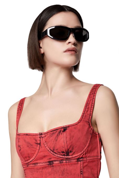 D-gellert Fs トラック デニム ボディスーツ ディーゼル レッド