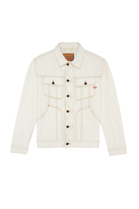 ホワイト D-ライリー トラッカー ジャケット ディーゼル