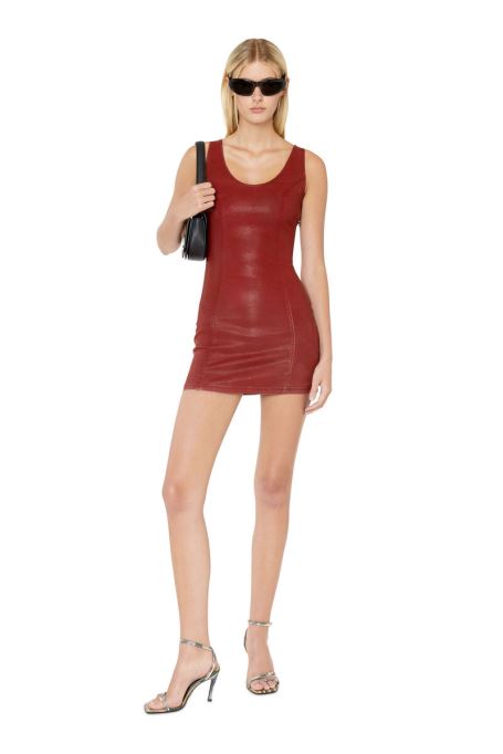 ディーゼル D-ヴィーナス トラック デニム タンク ドレス レッド