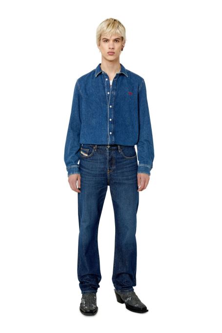 ダークブルー D-simply ベーシックシャツ ディーゼル