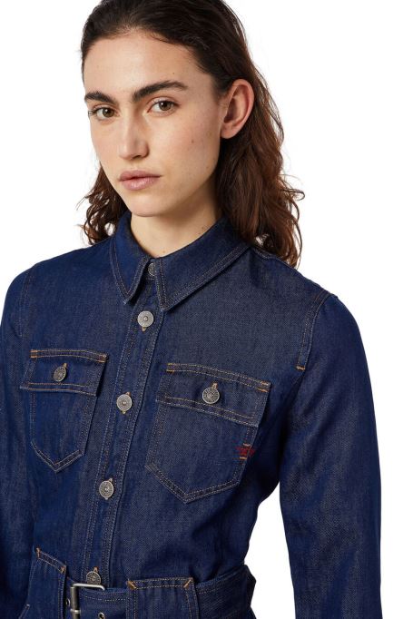 De-minty ベルト付きミニドレス ディーゼル ダークブルー