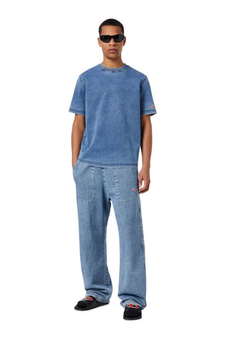 D-biggor トラック デニム Tシャツ ディーゼル ライトブルー