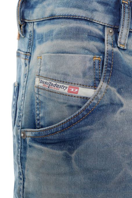 ミディアム ブルー クルーリー ジョグジーンズ 068bd テーパード ディーゼル