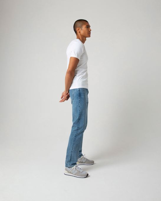 Kisco リラックス ストレート ビンテージ ブルー ディーゼル