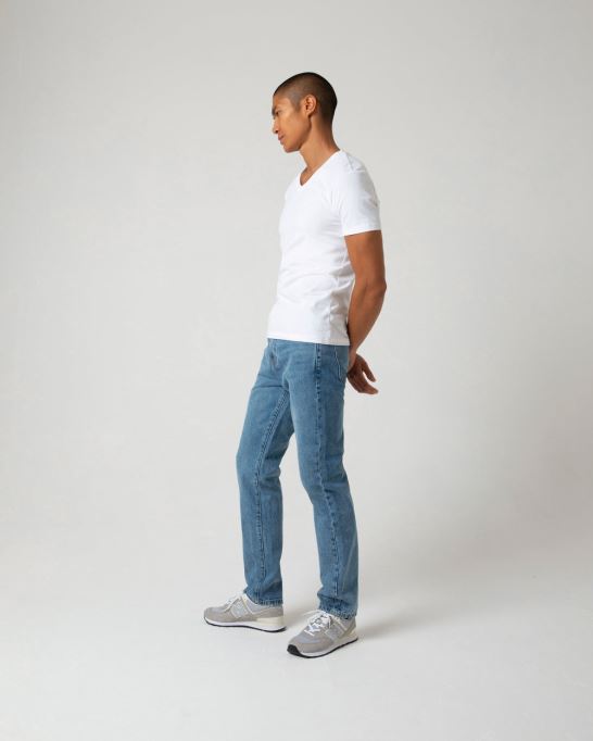 Kisco リラックス ストレート ビンテージ ブルー ディーゼル