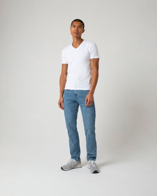 Kisco リラックス ストレート ビンテージ ブルー ディーゼル