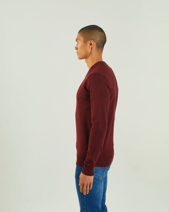 トニー V ネック バイキング レッド メランジ ディーゼル