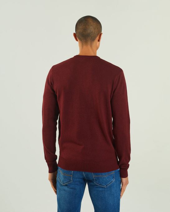 トニー V ネック バイキング レッド メランジ ディーゼル