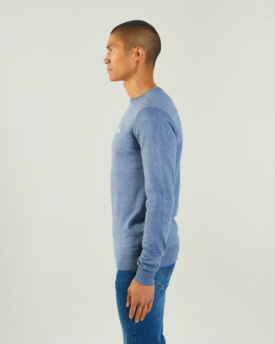 ディーゼル ディラン ラウンドネック シュノーケル メランジ ブルー