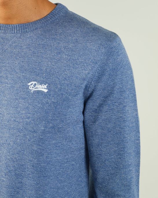ディーゼル ディラン ラウンドネック シュノーケル メランジ ブルー