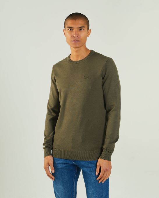 カーキ ディーゼル ディラン ラウンド ネック コンバット グリーン